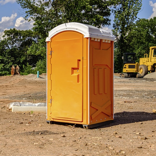 how often are the portable restrooms cleaned and serviced during a rental period in Dodson Branch